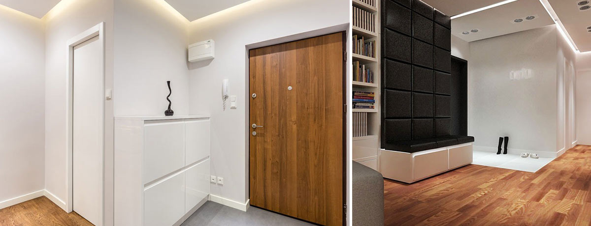 Oświetlenie sufitowe i ścienne w przedpokoju